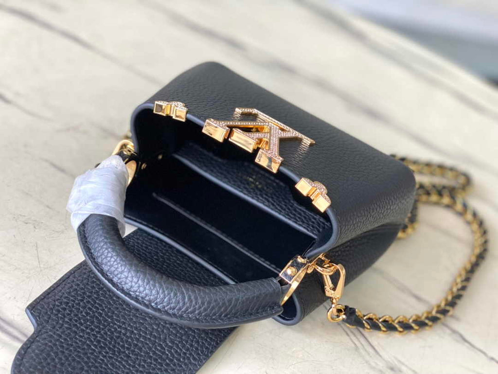 Louis Vuitton Capucines Nano M24583 Black Taurillon leather