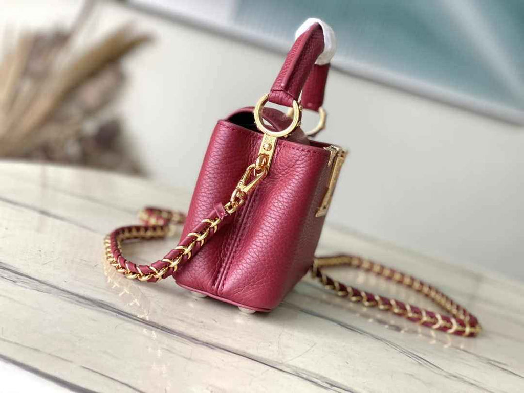 Louis Vuitton Capucines Nano M24583 Red Taurillon leather