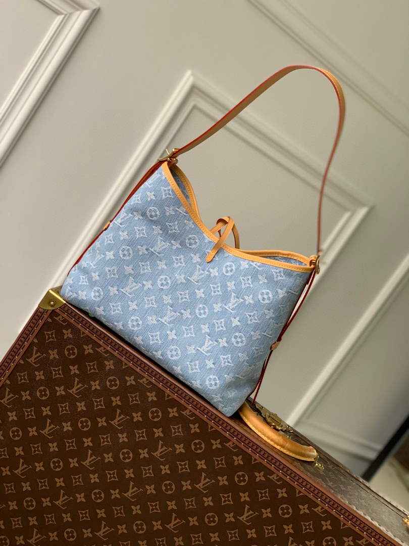 Louis Vuitton CarryAll PM Bag M11462 Blue Denim