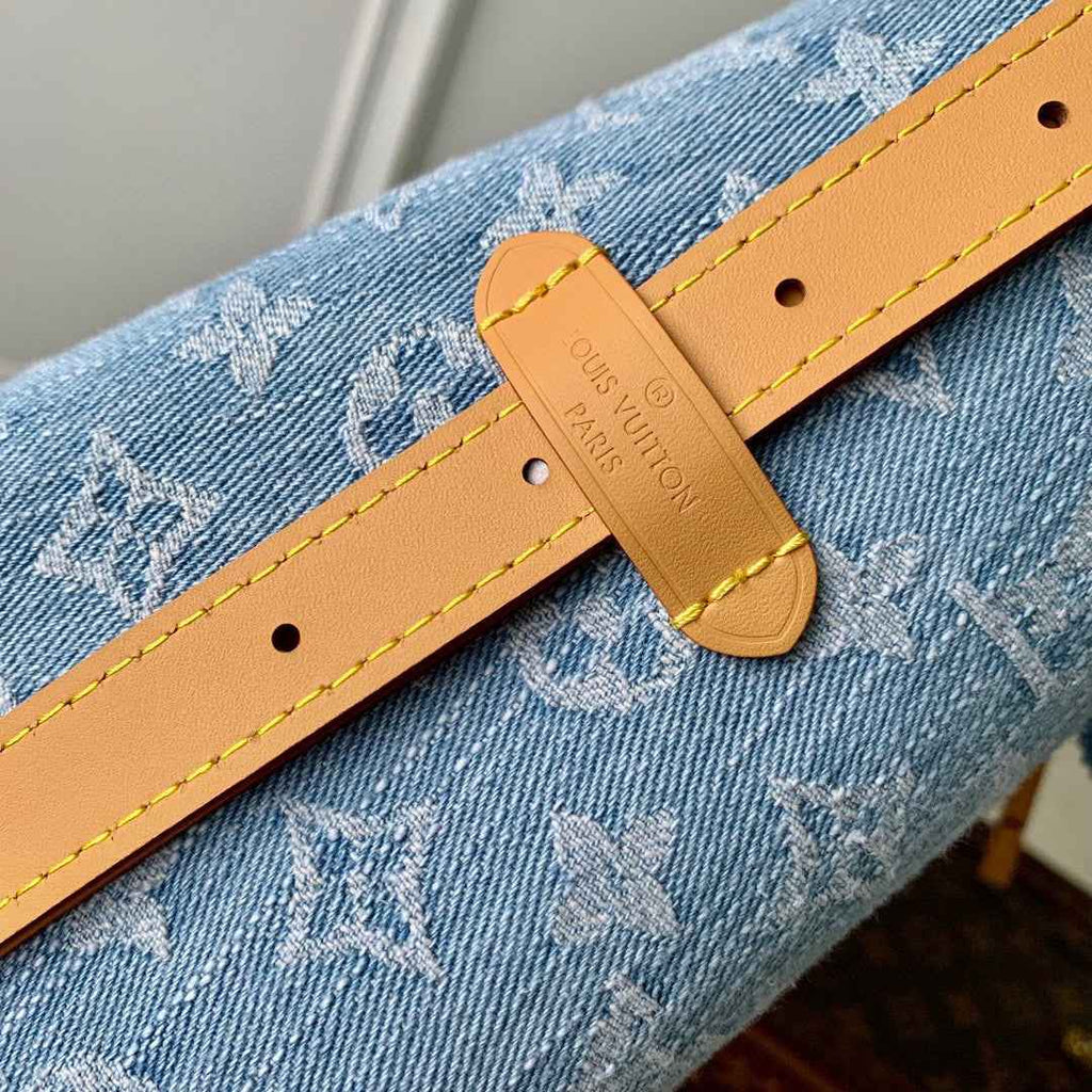 Louis Vuitton CarryAll PM Bag M11462 Blue Denim