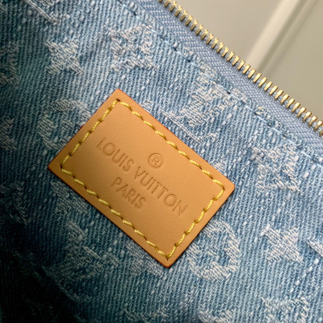 Louis Vuitton CarryAll PM Bag M11462 Blue Denim