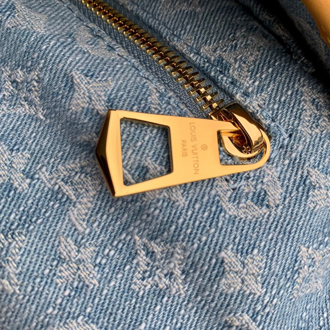 Louis Vuitton CarryAll PM Bag M11462 Blue Denim