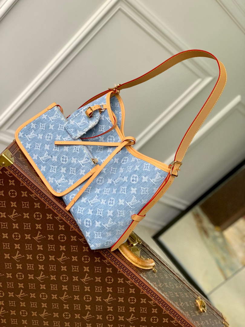 Louis Vuitton CarryAll PM Bag M11462 Blue Denim