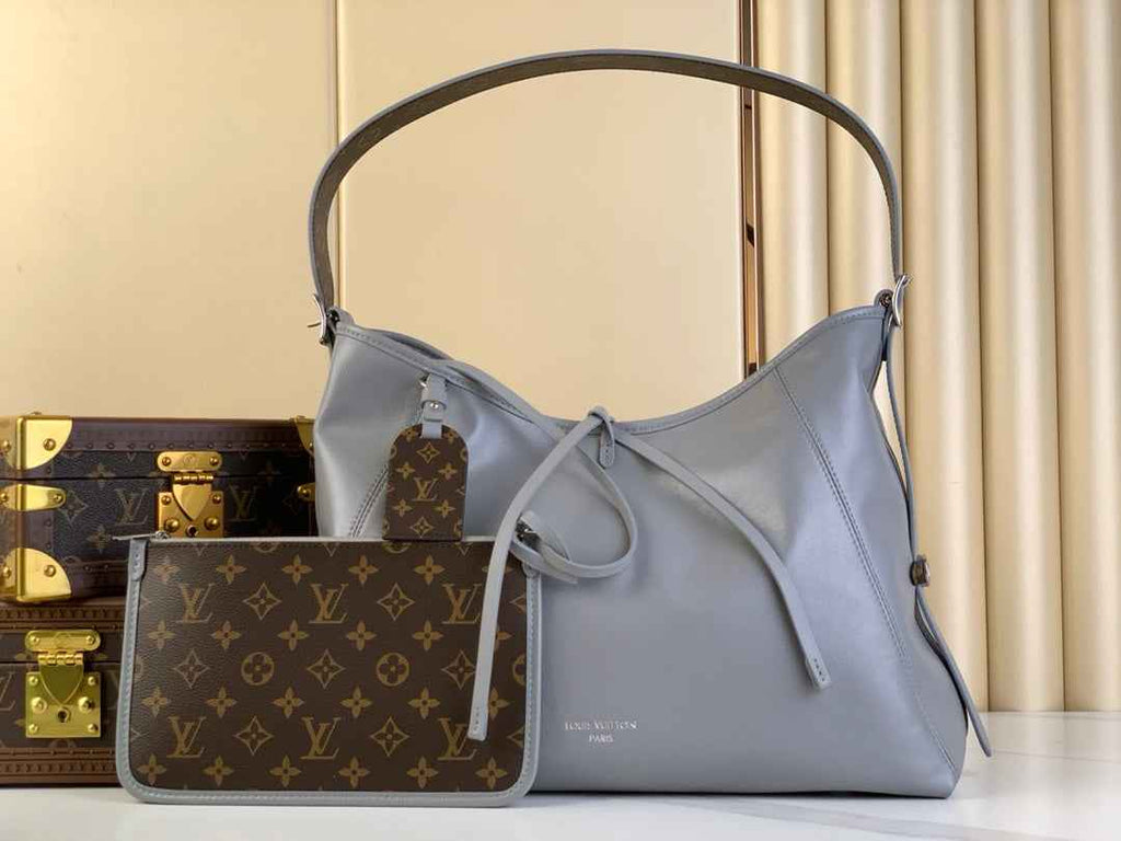 Louis Vuitton CarryAll MM Bag M12583 Gray Lambskin