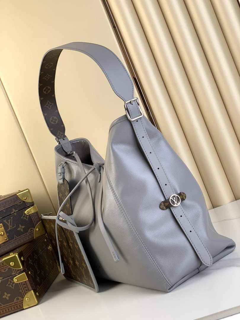 Louis Vuitton CarryAll MM Bag M12583 Gray Lambskin