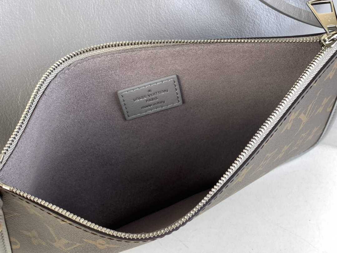 Louis Vuitton CarryAll MM Bag M12583 Gray Lambskin