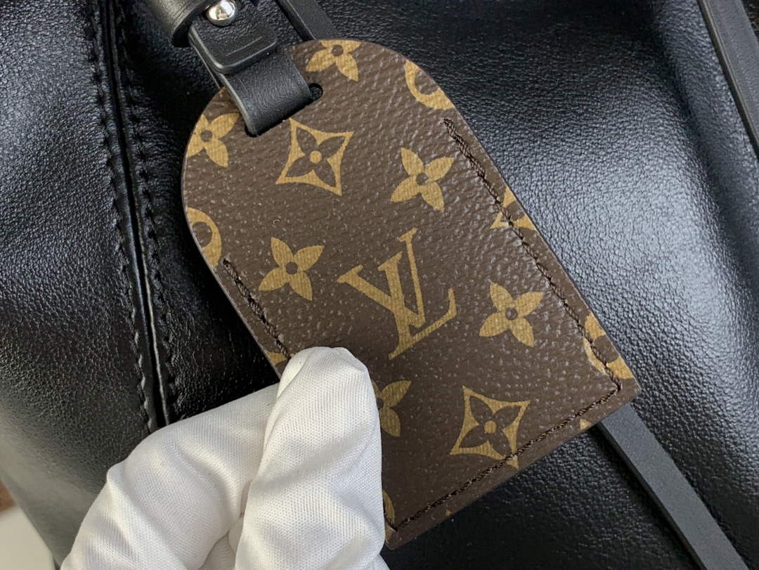 Louis Vuitton CarryAll MM Bag M25143 Black Lambskin - Default Title - View 7