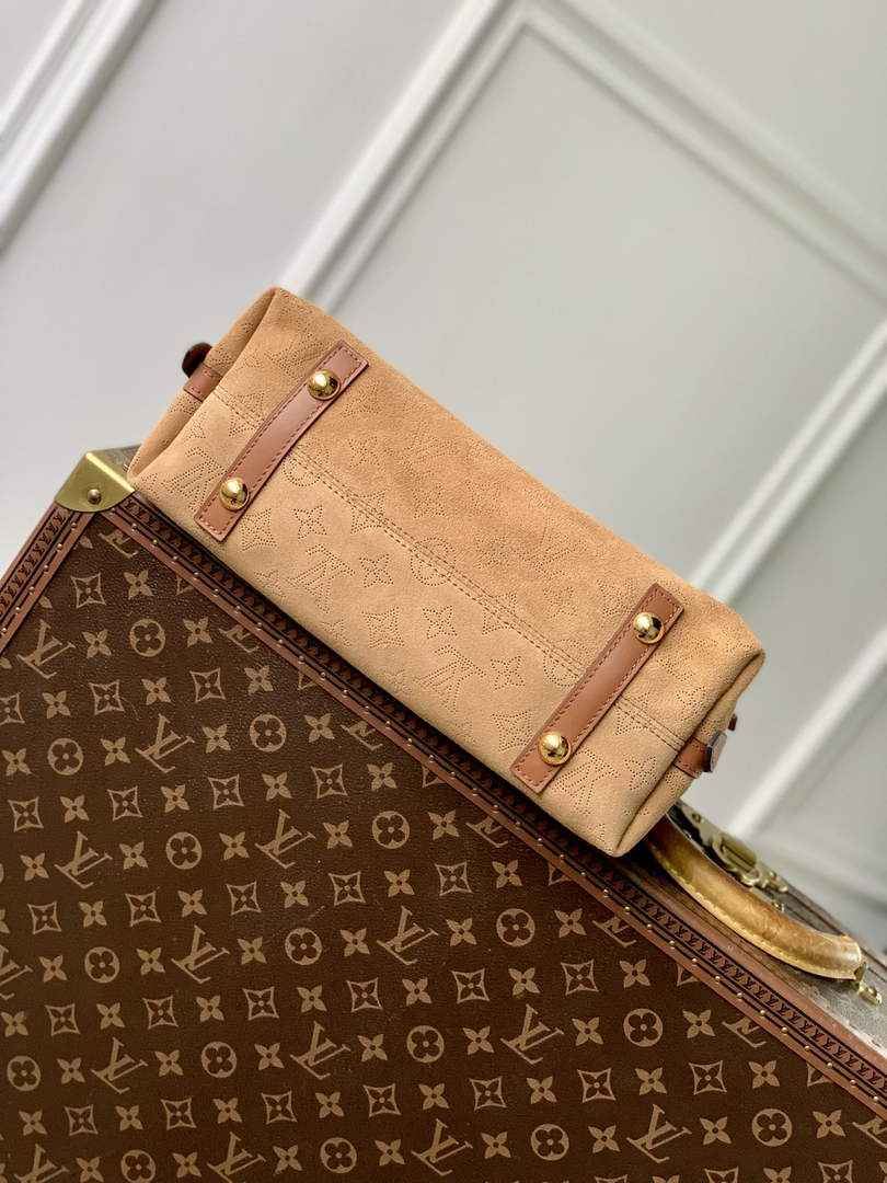 Louis Vuitton CarryAll PM Bag M11843 Beige Suede leather