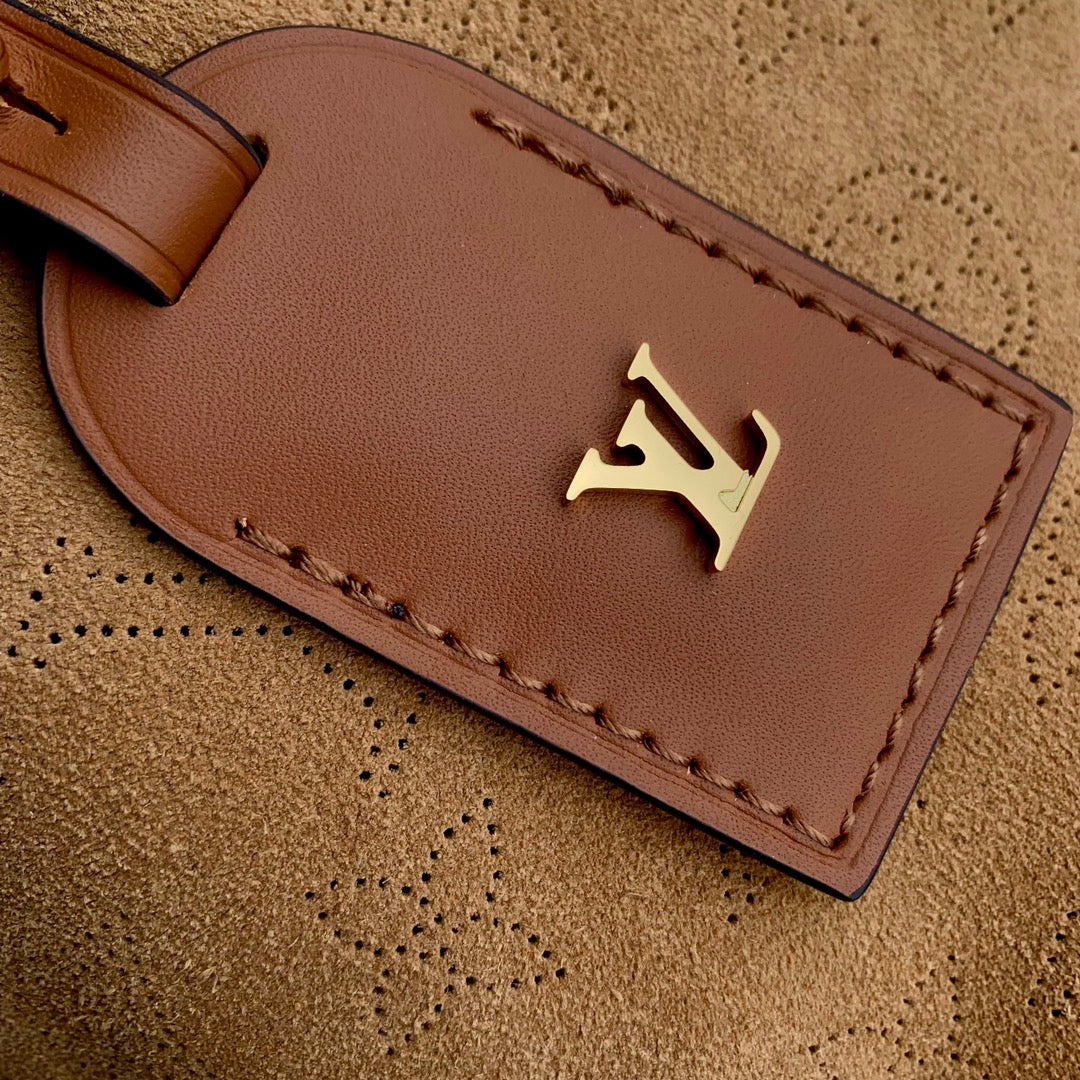 Louis Vuitton CarryAll PM Bag M11843 Beige Suede leather
