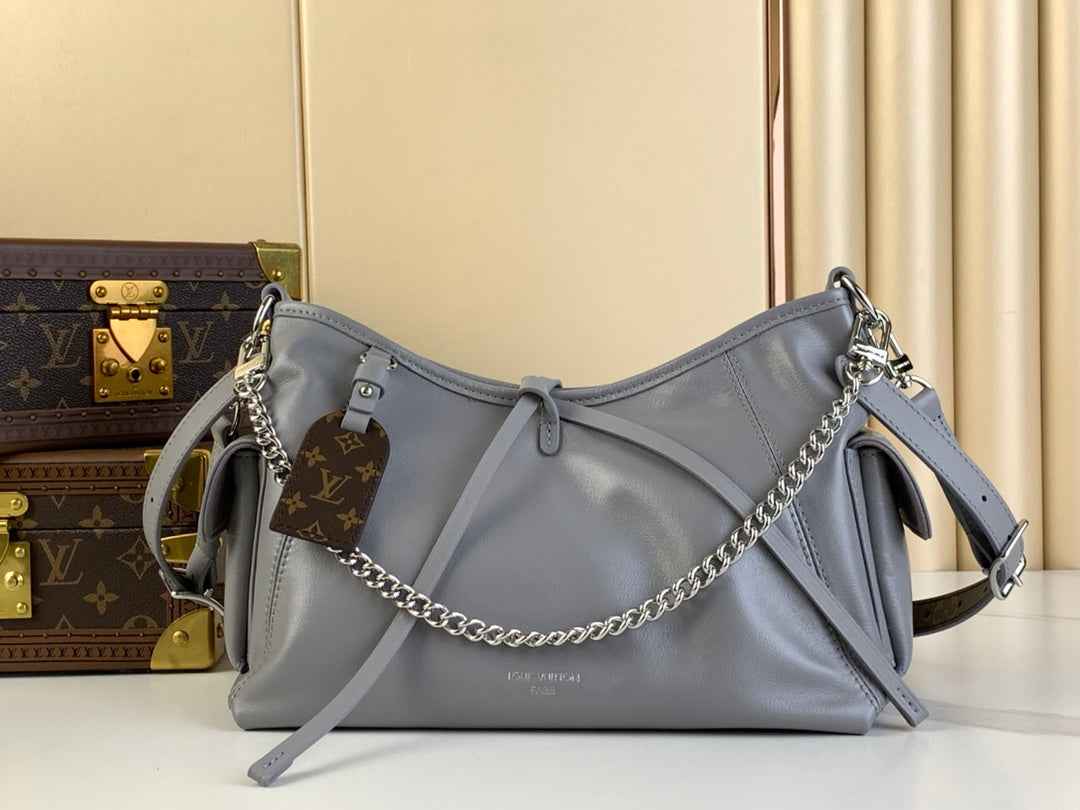 Louis Vuitton CarryAll PM Bag M12579 Gray Lambskin