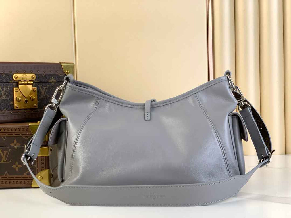 Louis Vuitton CarryAll PM Bag M12579 Gray Lambskin
