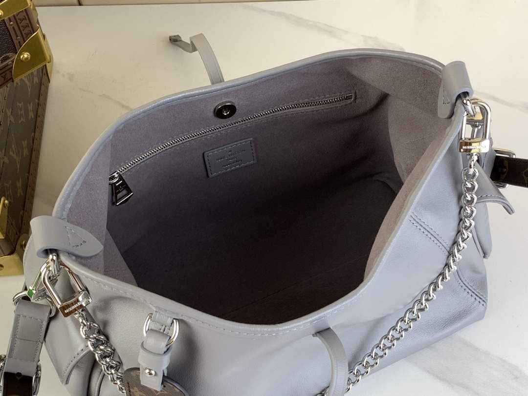 Louis Vuitton CarryAll PM Bag M12579 Gray Lambskin