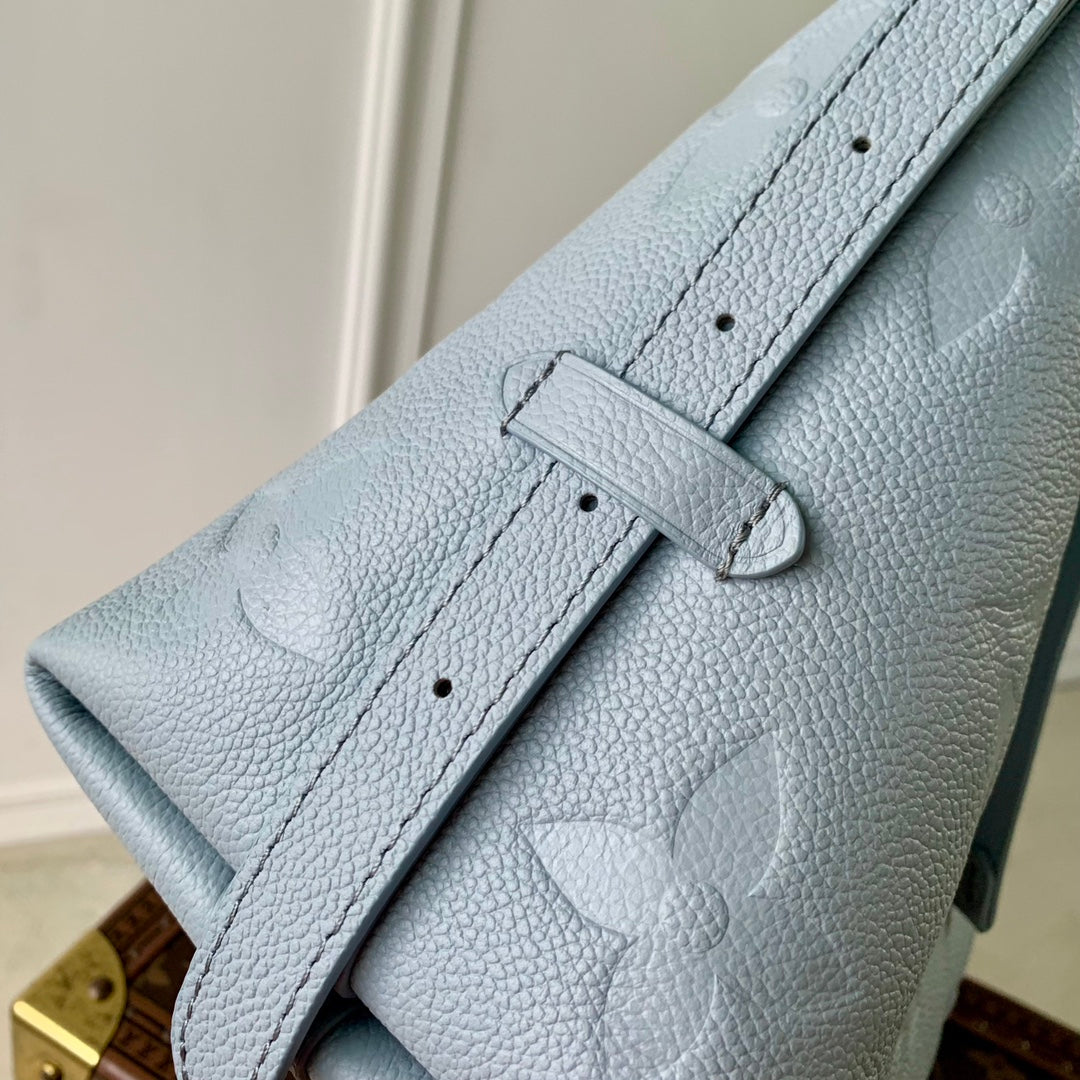 Louis Vuitton CarryAll PM Bag M46673 Blue Leather