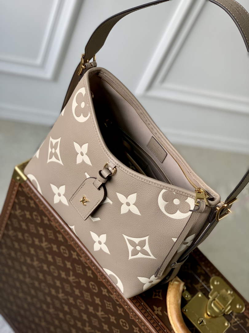 Louis Vuitton CarryAll PM Bag M47180 Gray Leather