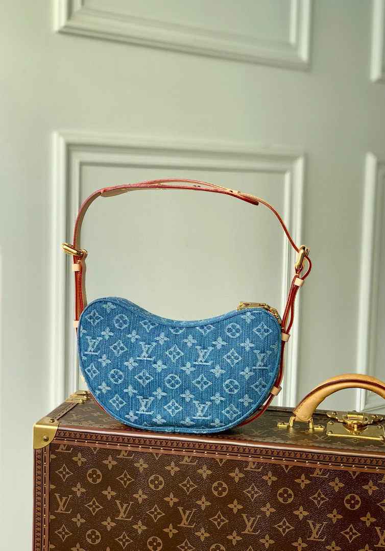 Louis Vuitton Croissant MM Bag M46856 Monogram Denim - Default Title - View 5
