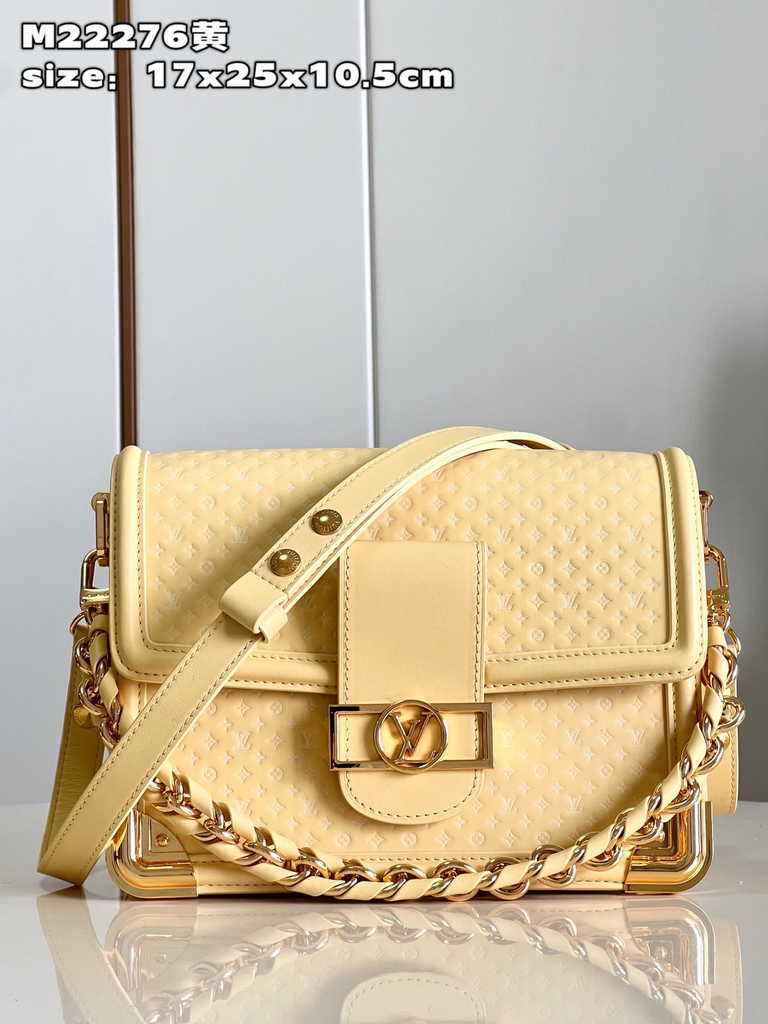 Louis Vuitton Dauphine MM Shoulder Bag M22276 Yellow - Default Title - View 1