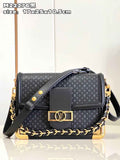 Louis Vuitton Dauphine MM Shoulder Bag M22276 Black - Default Title - View 1