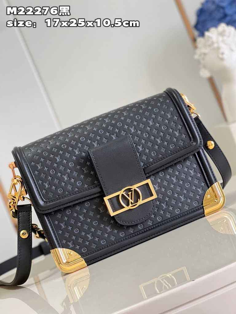 Louis Vuitton Dauphine MM Shoulder Bag M22276 Black - Default Title - View 2
