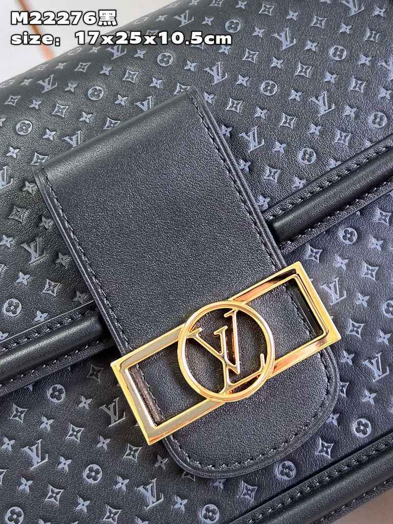 Louis Vuitton Dauphine MM Shoulder Bag M22276 Black - Default Title - View 3