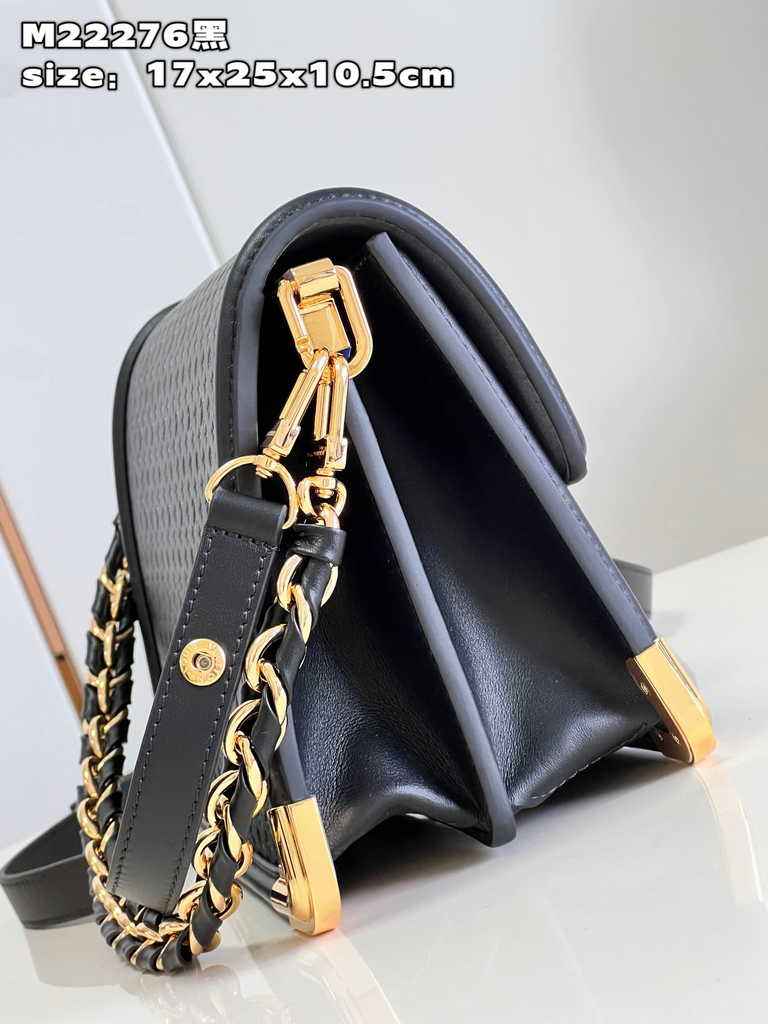 Louis Vuitton Dauphine MM Shoulder Bag M22276 Black - Default Title - View 4