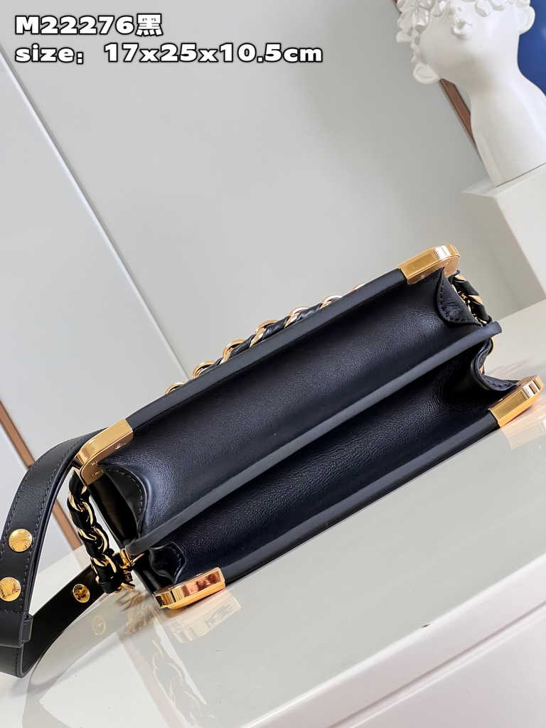 Louis Vuitton Dauphine MM Shoulder Bag M22276 Black - Default Title - View 6