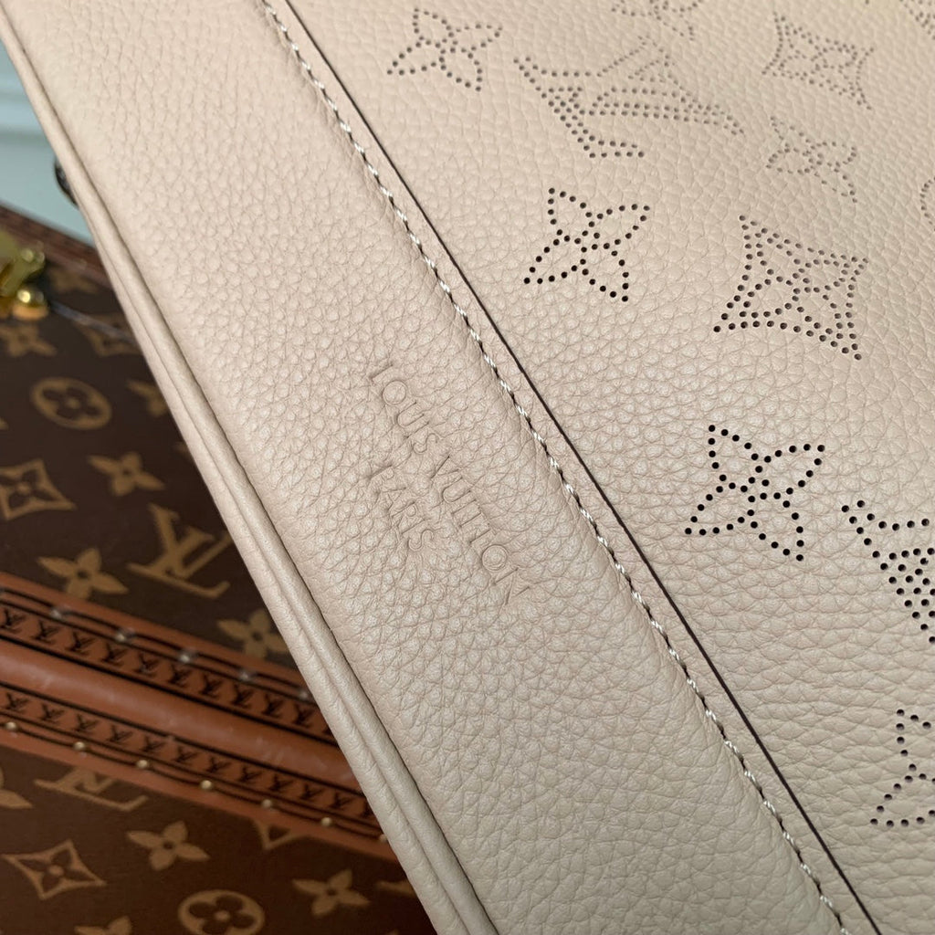 Louis Vuitton Flore Shoulder Bag M12140 | Khaki Mahina Calfskin Leather