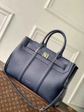 Louis Vuitton Georges Tote MM Bag M11663 blue calfskin leather