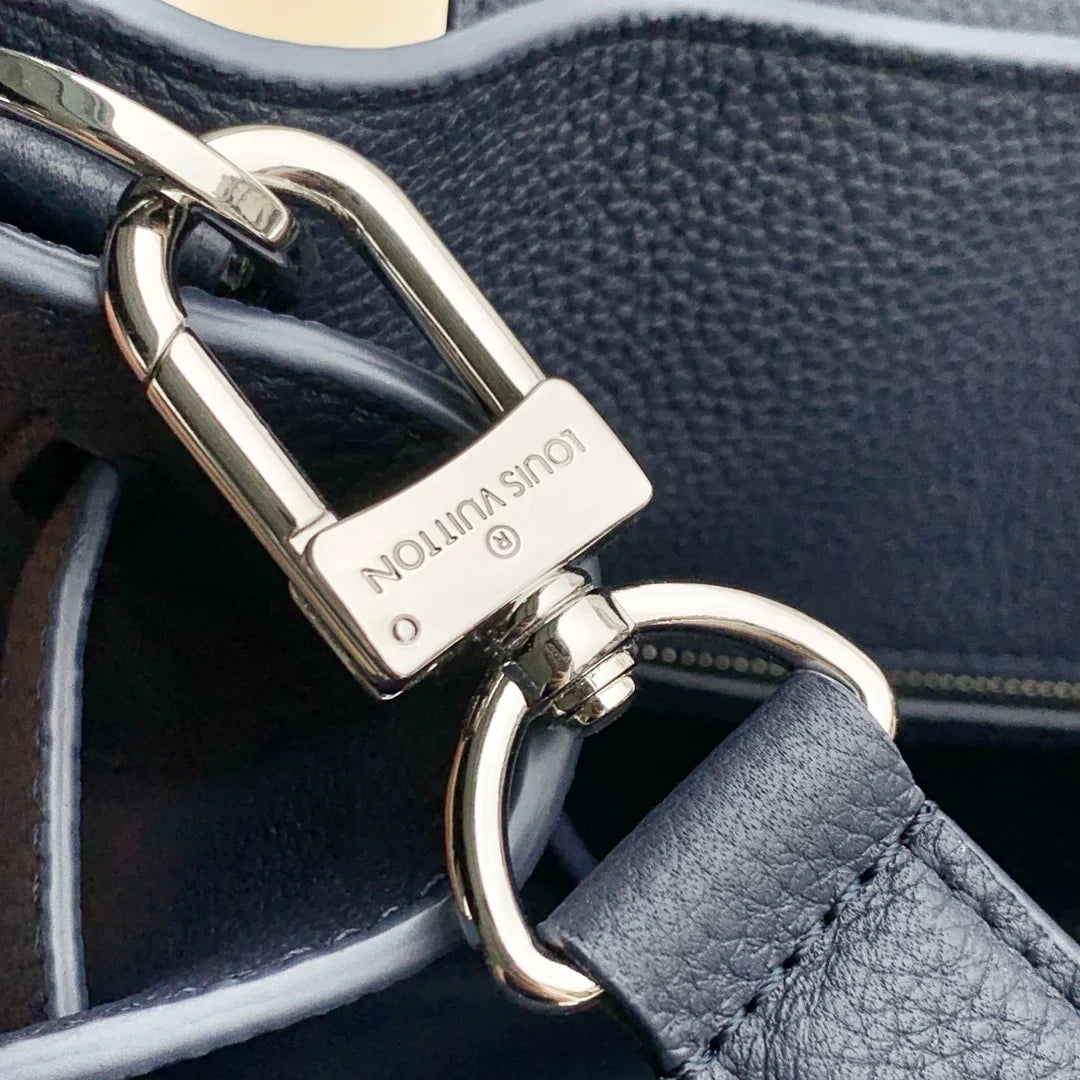 Louis Vuitton Georges Tote MM Bag M11663 blue calfskin leather