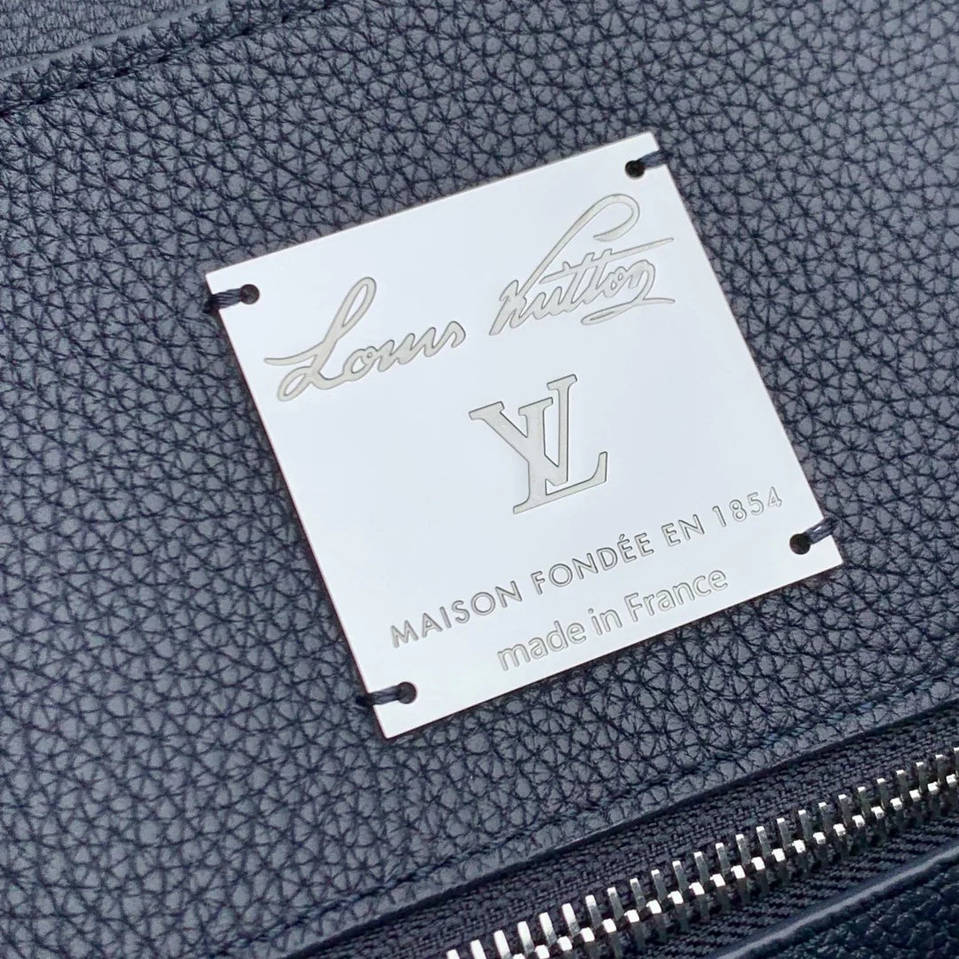 Louis Vuitton Georges Tote MM Bag M11663 blue calfskin leather
