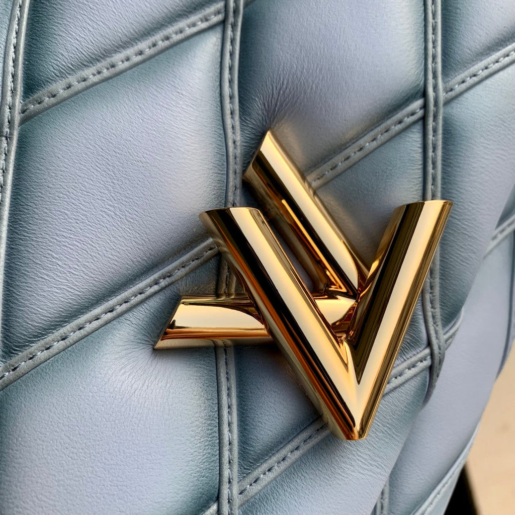Louis Vuitton GO-14 MM Malletage Leather Bag M24186 Gray Lambskin - Default Title - View 5