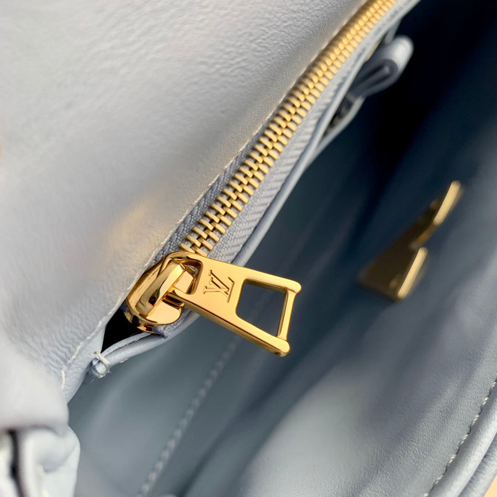 Louis Vuitton GO-14 MM Malletage Leather Bag M24186 Gray Lambskin - Default Title - View 9