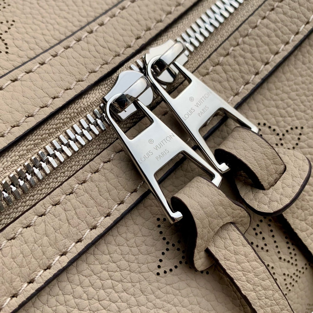 Louis Vuitton Hand It All MM Bag, M24133 Gray Mahina Calfskin
