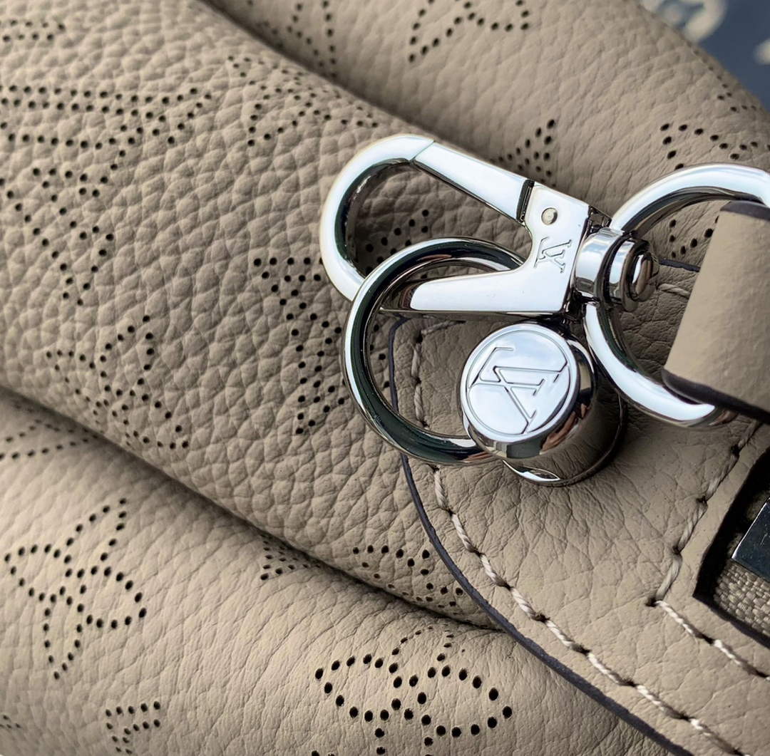 Louis Vuitton Hand It All MM Bag, M24133 Gray Mahina Calfskin