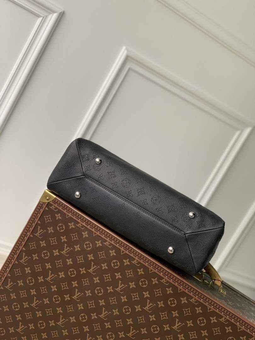 Louis Vuitton Hand It All MM Bag, M24132 Black Mahina Calfskin
