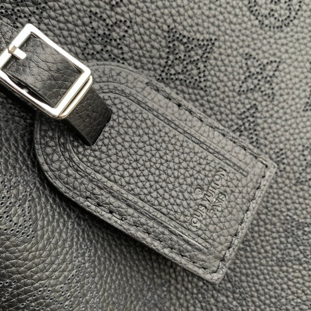 Louis Vuitton Hand It All MM Bag, M24132 Black Mahina Calfskin