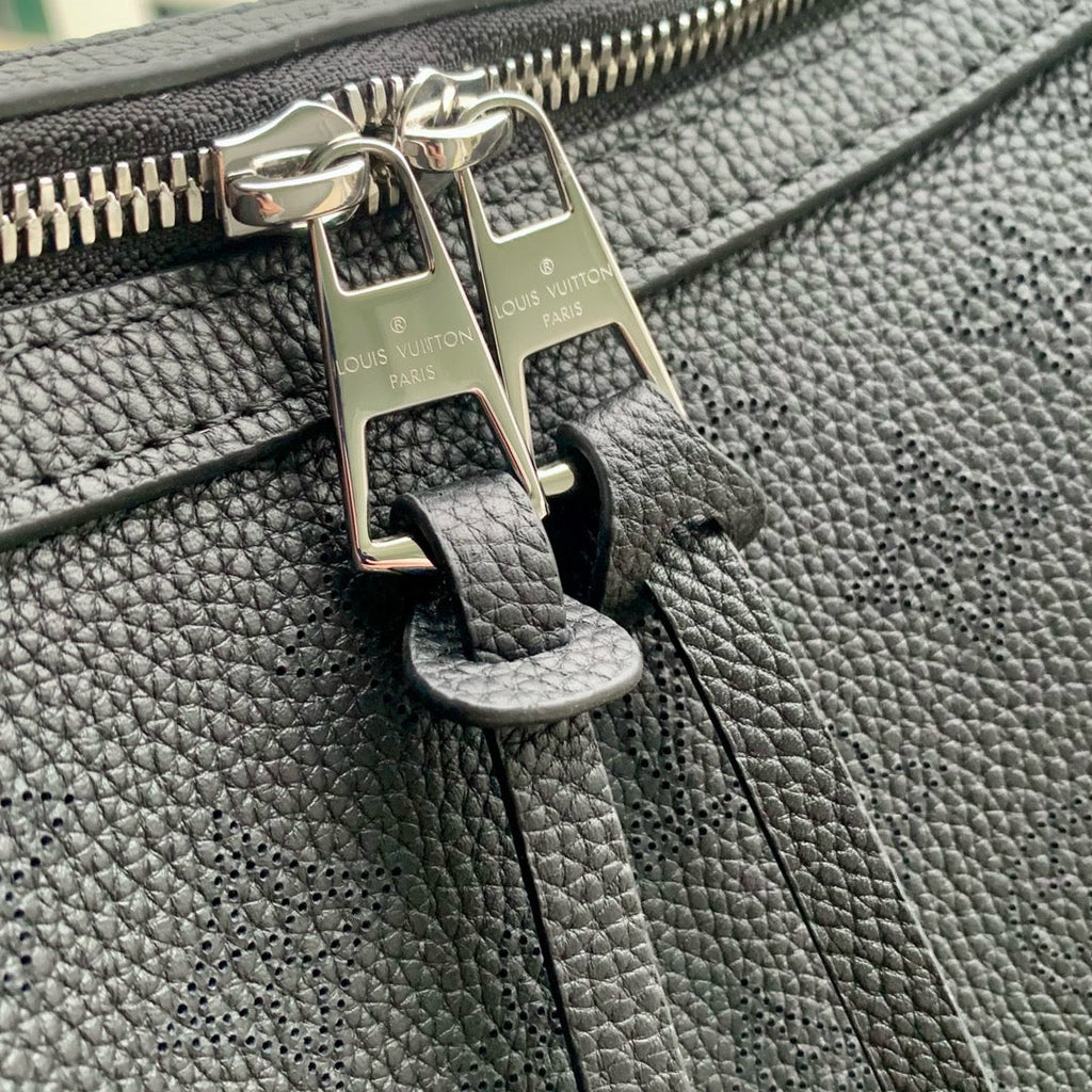 Louis Vuitton Hand It All MM Bag, M24132 Black Mahina Calfskin