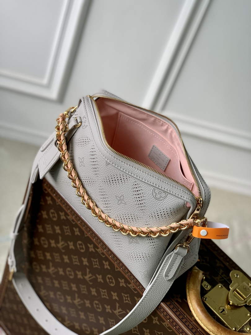 Louis Vuitton Hand It All PM Bag, M13157 Gray Mahina Leather