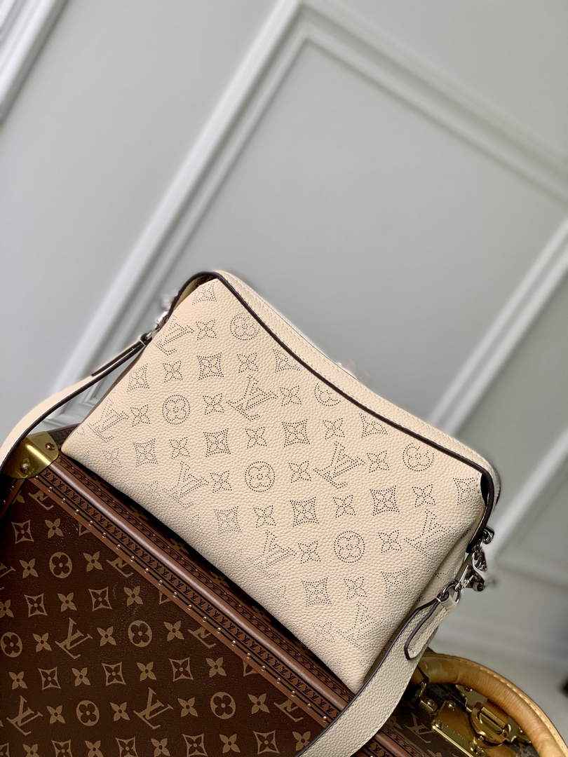 Louis Vuitton Hand It All PM Bag, M24114 Beige Mahina calfskin