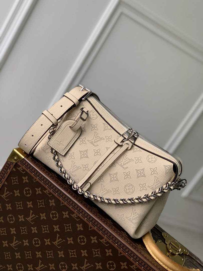 Louis Vuitton Hand It All PM Bag, M24114 Beige Mahina calfskin
