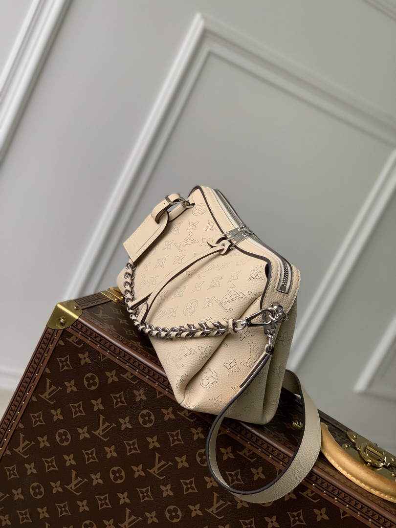 Louis Vuitton Hand It All PM Bag, M24114 Beige Mahina calfskin