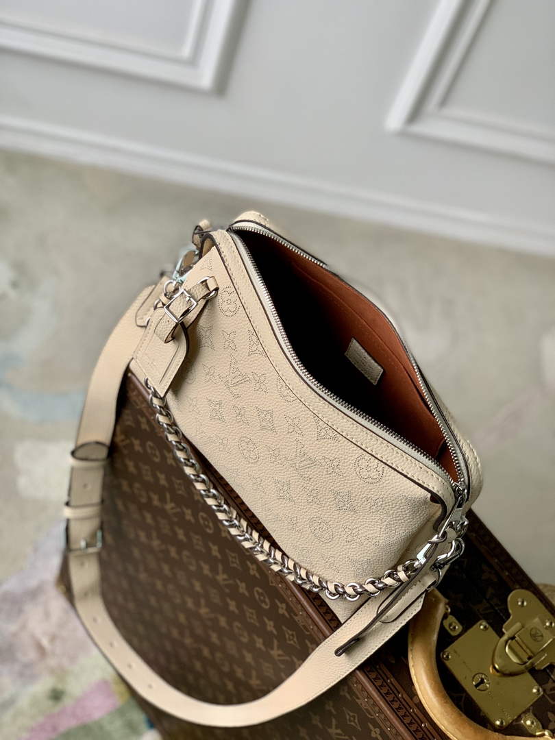 Louis Vuitton Hand It All PM Bag, M24114 Beige Mahina calfskin