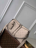 Louis Vuitton Hand It All PM Bag, M24255 Galet Gray Mahina calfskin