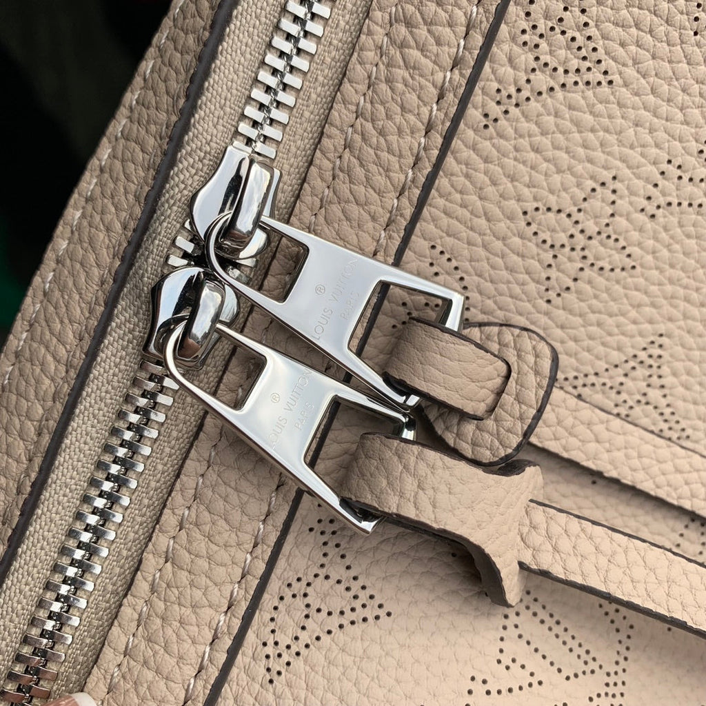 Louis Vuitton Hand It All PM Bag, M24255 Galet Gray Mahina calfskin