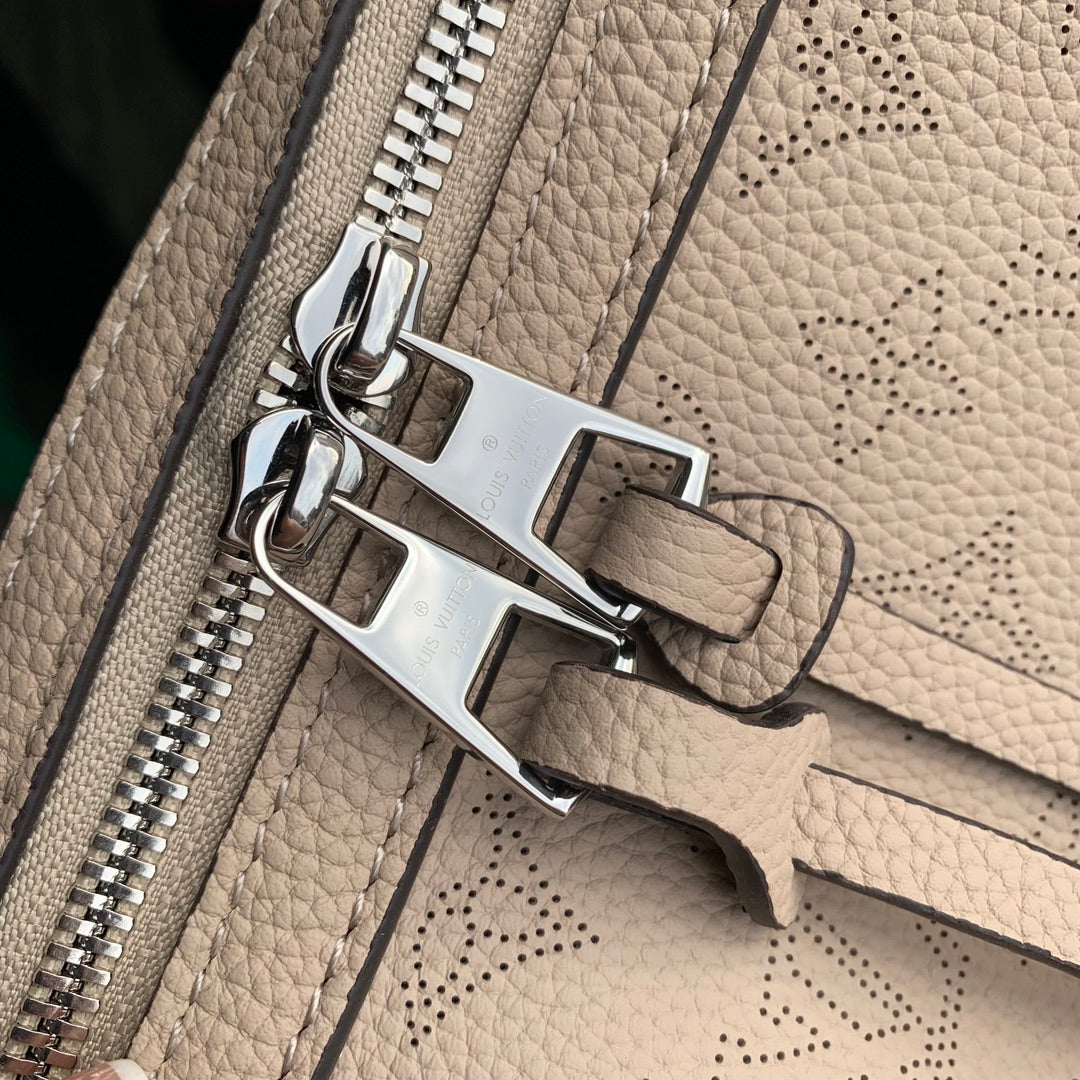 Louis Vuitton Hand It All PM Bag, M24255 Galet Gray Mahina calfskin