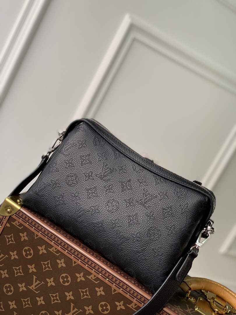 Louis Vuitton Hand It All PM Bag, M28417 Black Mahina calfskin