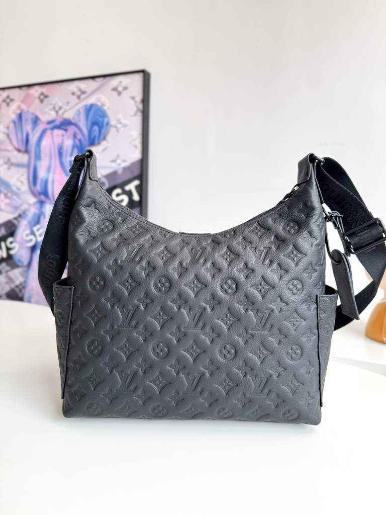 Louis Vuitton Hobo Cargo G65 M14778 Black Leather