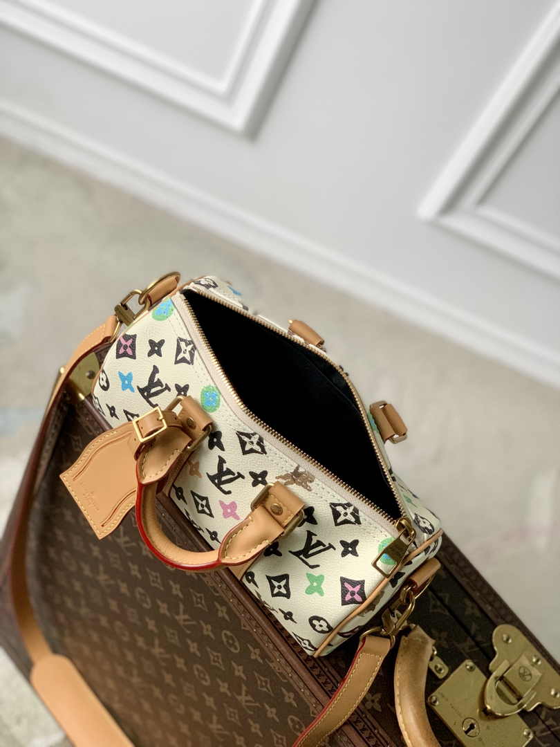 Louis Vuitton Keepall Bandoulière 25 M24849 White Monogram Canvas - Default Title - View 5