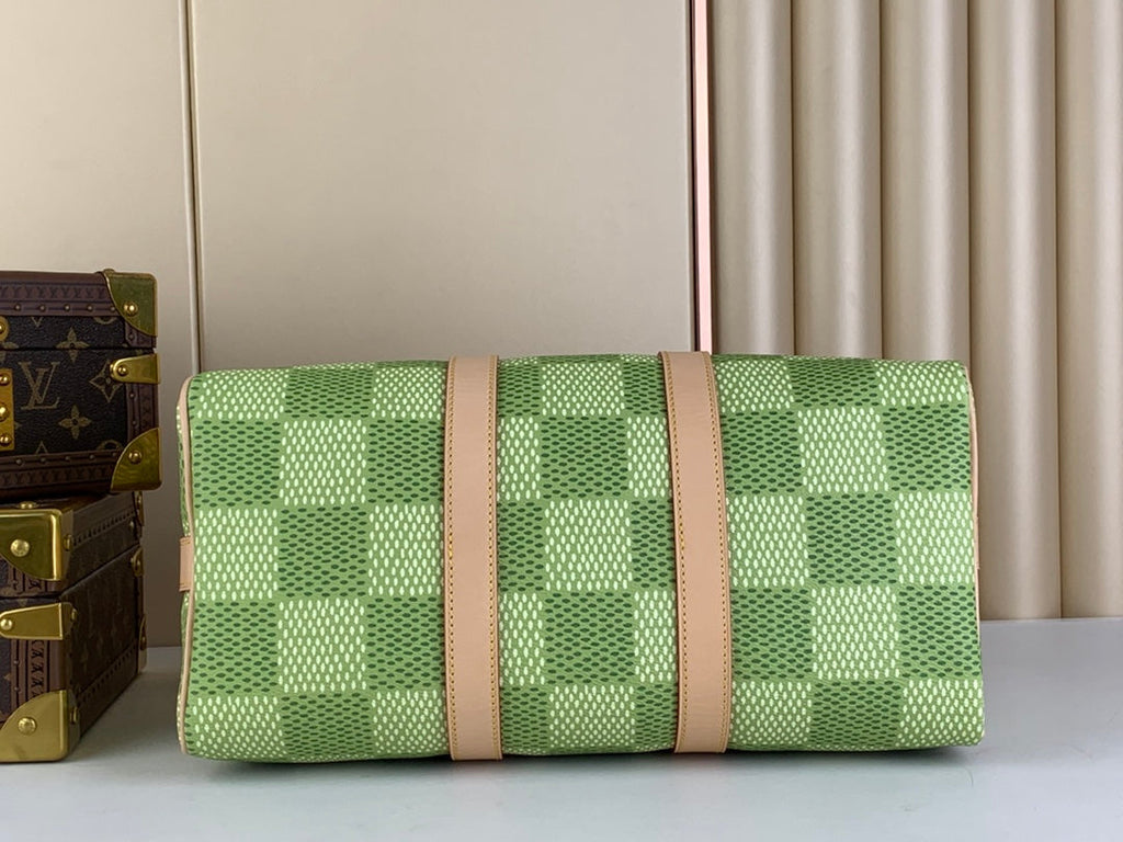 Louis Vuitton Keepall Bandoulière 35 N40671 Green Damier Canvas