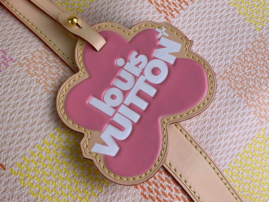 Louis Vuitton Keepall Bandouliere 45 Bag N40713 Peach Canvas