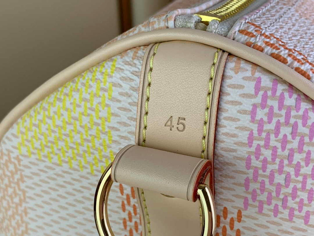 Louis Vuitton Keepall Bandouliere 45 Bag N40713 Peach Canvas